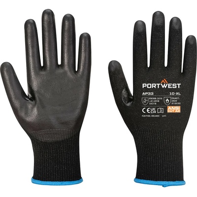 Portwest Ръкавици portwest lr15 ap33 / за сензорни екрани, 12 броя в опаковка - Черни xxl (ap33k8rxxl)