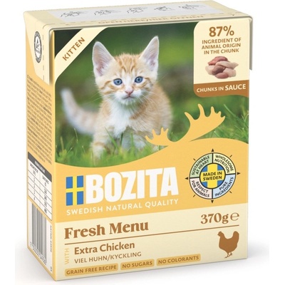 Bozita Kitten kousky v omáčce s kuřecím 370 g – Hledejceny.cz