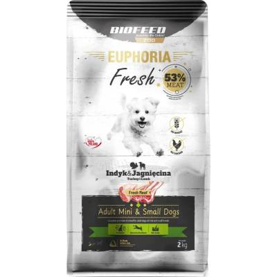 BIOFEED EUPHORIA Fresh mini a malé plemená s morčacím a jahňacím mäsom 2 kg