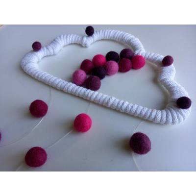 Veselé dudlíky - MACRAME MRÁČEK - TMAVĚ RŮŽOVÝ