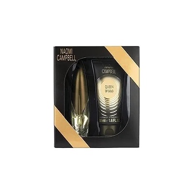Naomi Campbell Queen Of Gold Подаръчен комплект, Тоалетна вода 15ml + Душ гел 50ml, Жени