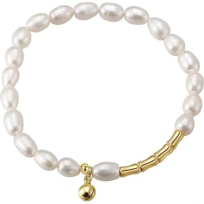 Majya stříbrný náramek s perlami RIVEN pozlacený 11180