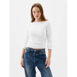 GAP Тениска с дълъг ръкав GAP GAP | Byal | ЖЕНИ | XL - zoot - 54,61 лв
