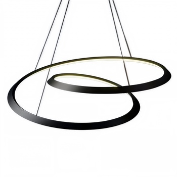 POLARIS Черен LED полилей Vortex с динамична двойна спирала | 30W | 3000K | Цена 233, 08€ (455, 87 лв) (491)