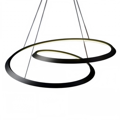 POLARIS Черен LED полилей Vortex с динамична двойна спирала | 30W | 3000K | Цена 233, 08€ (455, 87 лв) (491)