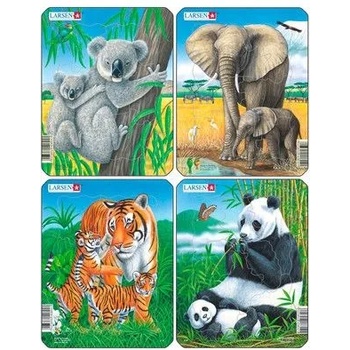 Image 1 of Larsen - Детски пъзел - Мини - Диви животни - 9 части (V4)