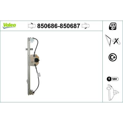 Zvedací zařízení oken VALEO 850686