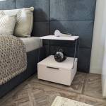 ASIR GROUP Нощно шкафче TEKOBA 52x42 cм бяло (AS1291)