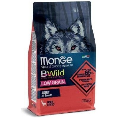 MONGE BWILD Dog Low Grain Srnčí Adult 12 kg