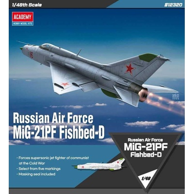 ACADEMY Model Kit letadlo 12320 Russian Air Force MiG 21PF Fishbed D 1:48