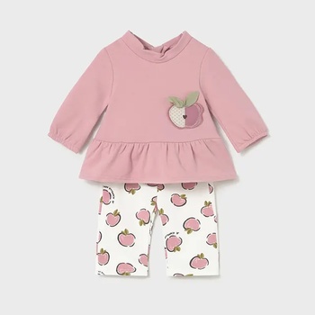 Mayoral Комплект розова блуза и клин с ябълки за новородено момиче Mayoral