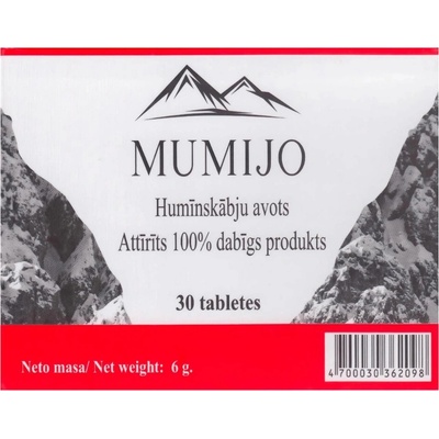 Biovit LLC Altajské mumio Shilajit 30 tabliet