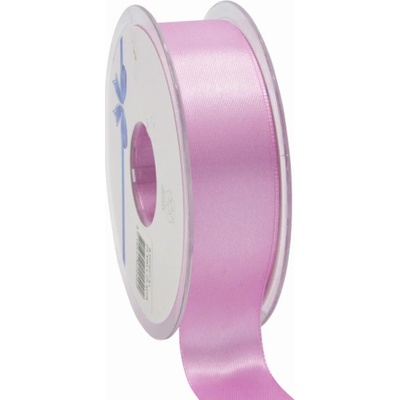 Oboustranná saténová stuha 25 mm x 25 m pastelově fialová