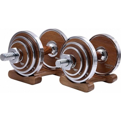 PROIRON Činkový set Walnut Steel 20 kg
