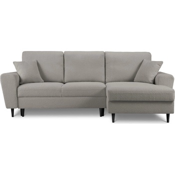 Cosmopolitan Design Светлосив разтегателен ъглов диван с място за съхранение от прежда с примки от букле (десен ъгъл) Kyoto - Cosmopolitan Design (COS_RCF_67_F2_KYOTO2)