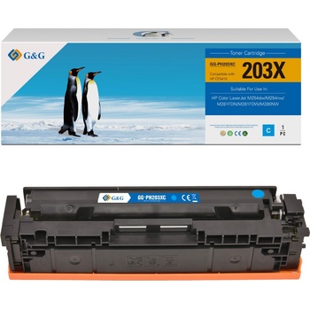 Compatible Тонер касета за HP 203X Cyan - CF541X - NT-PH203XC - G&G (NT-PH203XC)