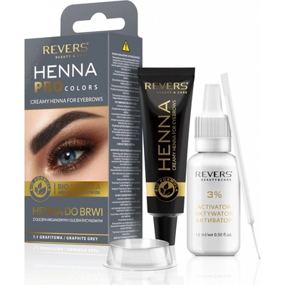 Reverz BIO Henna farba na časy a obočie Graffit 12 ml + 12 ml