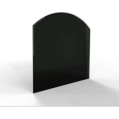 HS Flamingo Sklo pod kachle oblúk R725, čierne, 1000 x 1000 x 6 mm