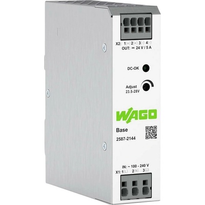WAGO BASE sieťový zdroj na montážnu lištu (DIN lištu), 24 V/DC, 5 A, 120 W, výstupy 1 x