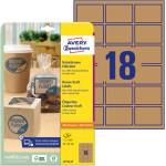 AVERY Етикет AVERY L7110-25 62x42mm етикет за продукт, щадящ околната среда, кафяв крафт 450 етикета/кутия 25 листа/кутия (L7110-25)