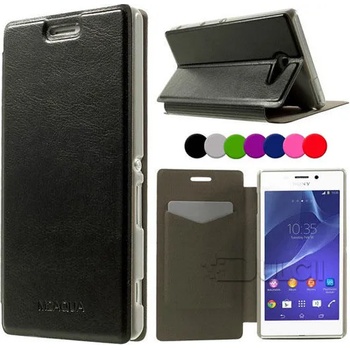 Image 1 of Sony Xperia M2 Aqua Wallet Кожен Калъф + Протектор