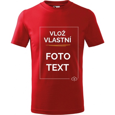 dětské tričko s potiskem červená