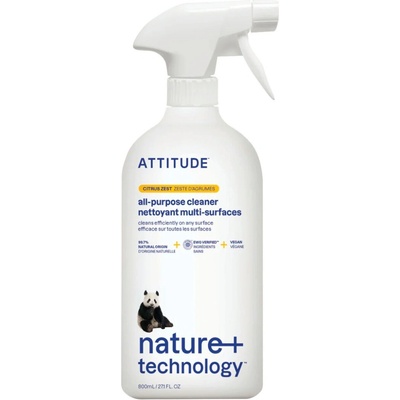 Attitude Univerzálny čistič s vôňou citrónovej kôry s rozprašovačom 800 ml