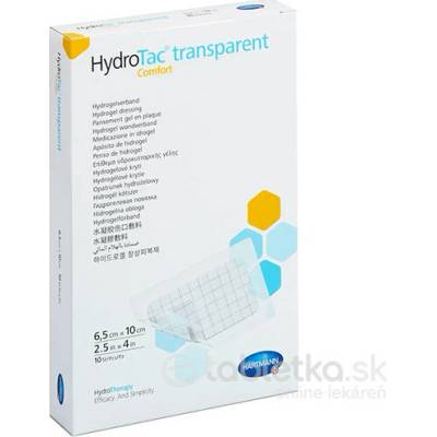 HydroTac Transparent Comfort hydrogél. krytie 6,5x10cm 10ks
