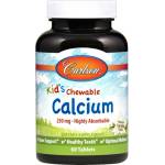 Carlson Labs Kid's Chewable Calcium 250 mg [60 Дъвчащи таблетки] Ванилия