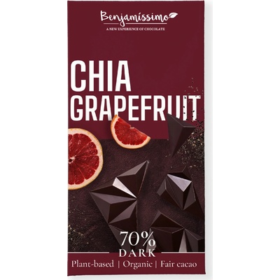 Benjamissimo tmavá 70% s chia a grapem Bio 70 g