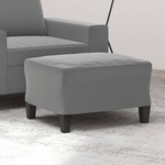 vidaXL Табуретка, тъмносива, 60x50x41 см, микрофибърен плат (349343)