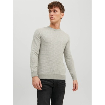 JACK & JONES Пуловер Jack and Jones Atlas Knitted Crew Neck Jumper - Light Grey Mel