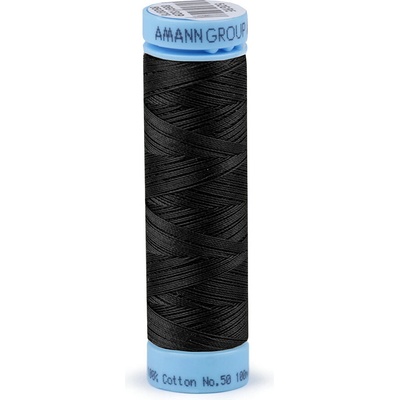 Bavlněné nitě 100 m Etiketní č.50 Triana Amann Varianta: 4000 Black, Balení: 5 ks