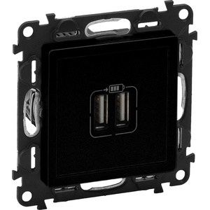Legrand valena life Р-КА 2xusb ТИП a 5v 2.4a ЧЕРЕН (756312l)