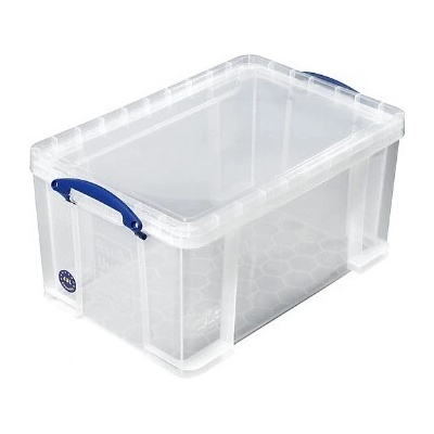 REALLY USEFUL plastový box 48 l s vekom 60×40×31,5 cm transparentný