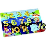 Classic World Подводен дървен пъзел с числа Classic World (3548) - baby