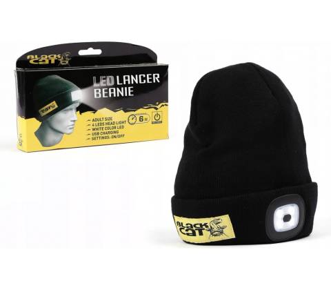 Black Cat Led Lancer Beanie
