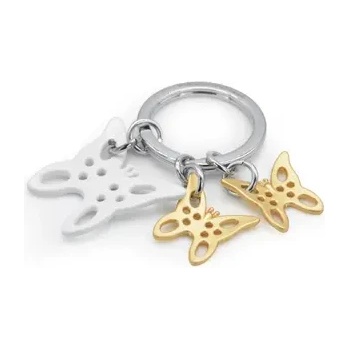 Image 1 of Metalmorphose Ключодържател Metalmorphose Butterfly, Matt white / Matt gold (MTM079-02)