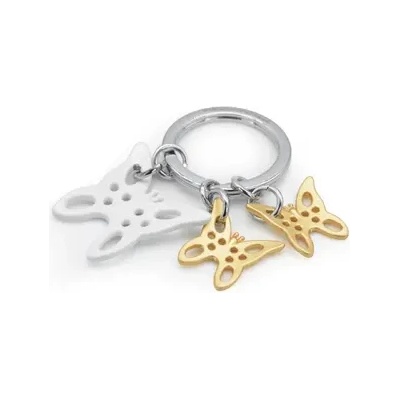 Metalmorphose Ключодържател Metalmorphose Butterfly, Matt white / Matt gold (MTM079-02)