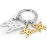 Metalmorphose Ключодържател Metalmorphose Butterfly, Matt white / Matt gold (MTM079-02)