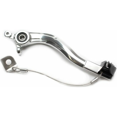 MOTION STUFF Brzdový pedál MOTION STUFF 83P-0881002 strieborné telo, čierna oceľová pevná koncovka Oceľový pevný hrot