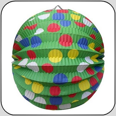 Lampion kulatý PARTY zelený 24 cm – Zboží Dáma