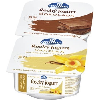 Milko Řecký jogurt 4% mix vanilka čokoláda 2 x 140 g