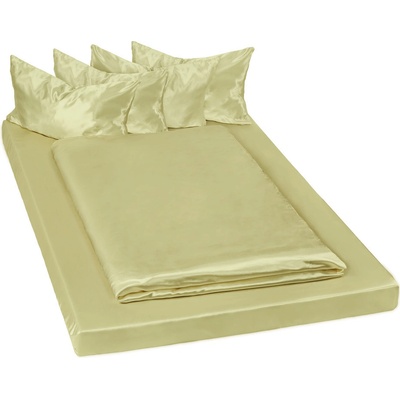 Tectake 401391 posteľné obliečky mikrosatén sada 6-dielna zelená 200x150