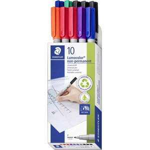 STAEDTLER Маркер Staedtler Lumocolor Non-P 0, 6мм ass (10) (316 B10)
