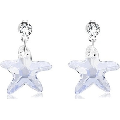 Šperky Eshop ze stříbra čirá hvězdice Swarovski s jemným modrým nádechem I26.11