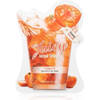 Holika Holika Juicy Mask Sheet Tomato стягаща платнена маска за контурите на лицето 20ml