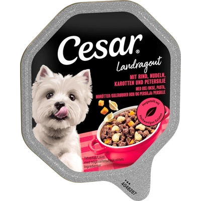 Cesar venkovské ragú s hovězím, těstovinami a mrkví 28 x 150 g