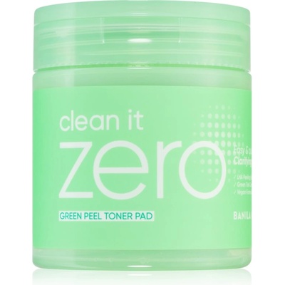Banila Co Banila Co. clean it zero Green Peel Toner Pad ексфолиращи тампони за лице за мазна и проблемна кожа 70 бр