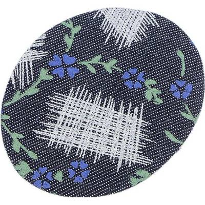 Nažehlovačka ovál 5,5 x 7cm, střední, 2 modrá tmavá modrá